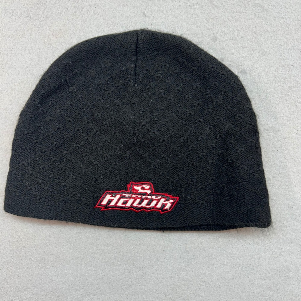 Tony Hawk Skater Beanie Black Knit Embroidered Logo Skull Cap Hat Mens OSFM